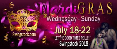 SwingStock Mardi Gras, July 18 - 22, 2018