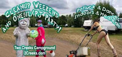 Cleanup Weekend and Onesie Party, Friday to Sunday, April 24 – 26, 2026