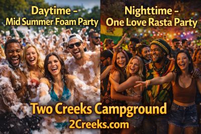 Mid Summer’s Foam Party, One Love Rasta Party, Weekend, Friday to Sunday, August 14-16, 2026