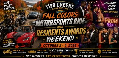 TWO CREEKS MOTORSPORTS AND RESIDENTS’ AWARDS WEEKEND  OCTOBER 2 – 4